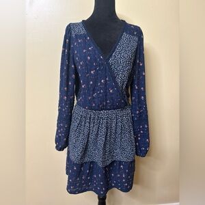 American Eagle Outfitters Navy Blue Floral Mini Dress